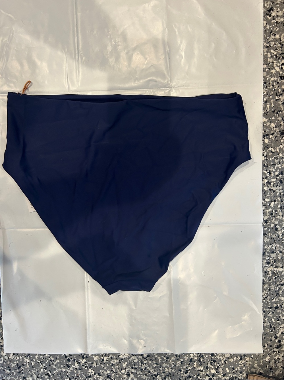 Quince Women's Deep Navy High-Waist Bikini Bottom - Picture 3 of 4